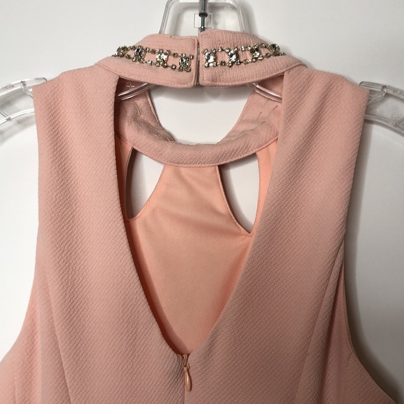 LuLu's Womens Dress Cut out Detailing Pink Flare Skirt Adornments M MEDIUM - Picture 8 of 9